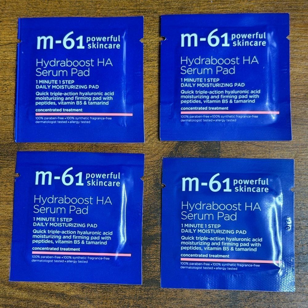 M-61 Powerful Skincare Sample Bundle PowerGlow Peel + Hydraboost Pads + Bag NEW - Picture 11 of 12